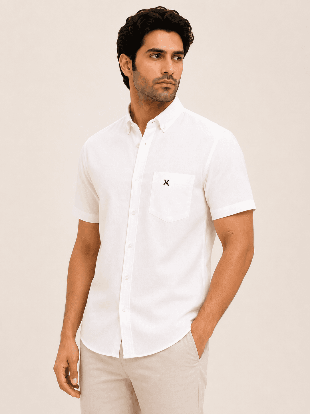 Linen Half Sleeve Shirts - VCHUKI