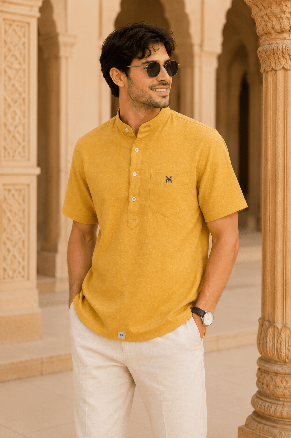 Golden Dune Short Kurta Half Sleeve - Golden Dune alternate view